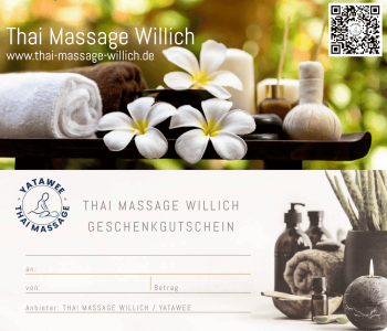 Geschenkgutscheine der Thai Massage Willich